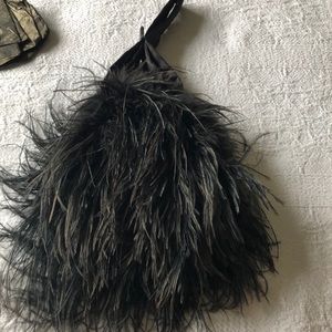 Feather hand bag